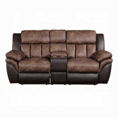 ACME Jaylen Toffee & Espresso Motion Loveseat w/Console 55426