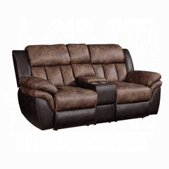 ACME Jaylen Toffee & Espresso Motion Loveseat w/Console 55426