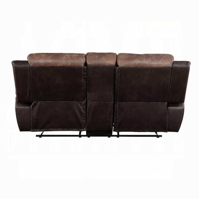 ACME Jaylen Toffee & Espresso Motion Loveseat w/Console 55426