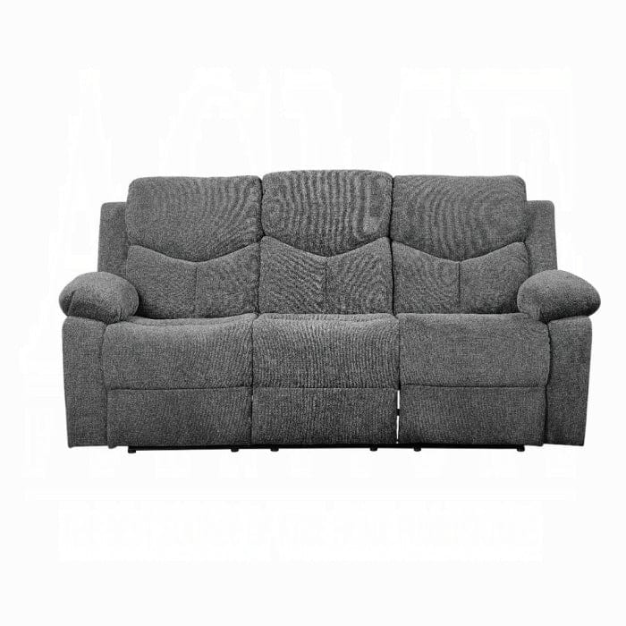 ACME Kalen Gray Chenille Motion Sofa 55440