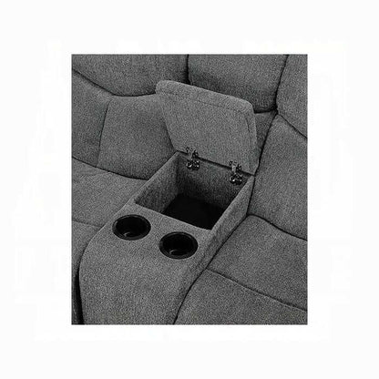 ACME Kalen Gray Chenille Motion Sofa 55440