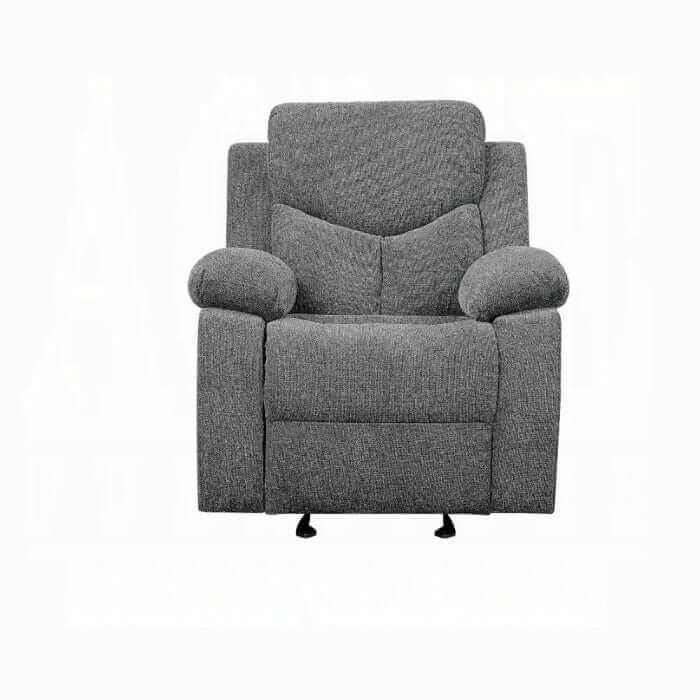 ACME Kalen Gray Chenille Motion Glider Recliner 55442