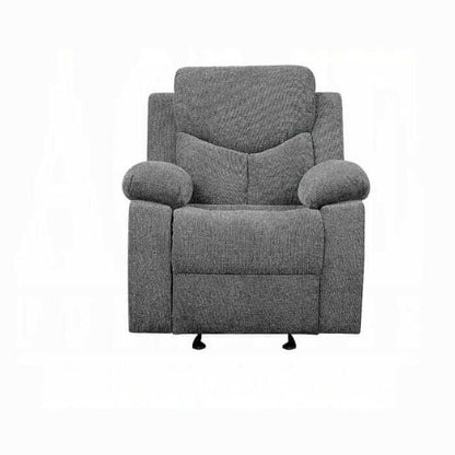 ACME Kalen Gray Chenille Motion Glider Recliner 55442