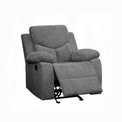 ACME Kalen Gray Chenille Motion Glider Recliner 55442