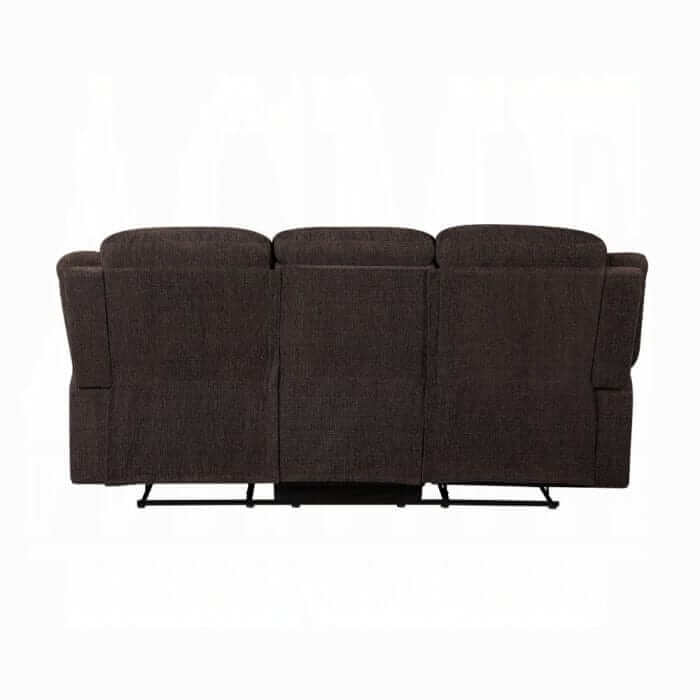 ACME Madden Brown Chenille Motion Sofa w/Drop Down Table 55445