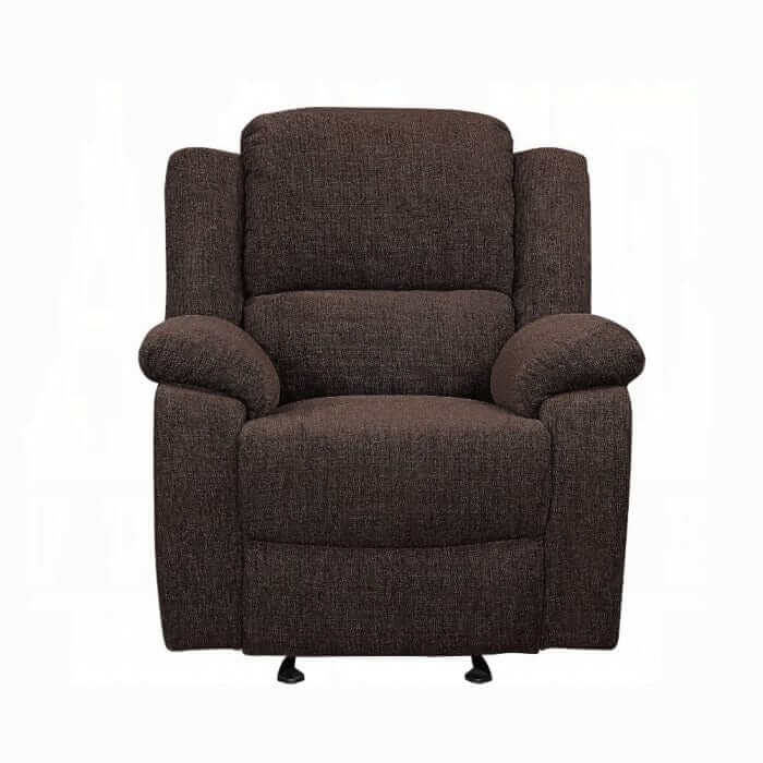 ACME Madden Brown Chenille Glider Motion Recliner 55447