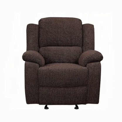 ACME Madden Brown Chenille Glider Motion Recliner 55447
