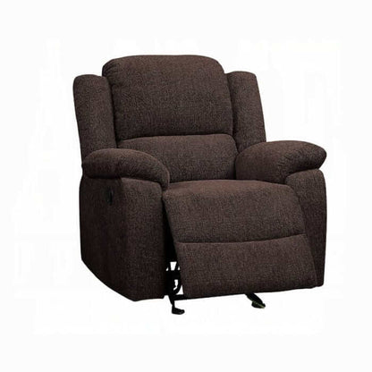 ACME Madden Brown Chenille Glider Motion Recliner 55447