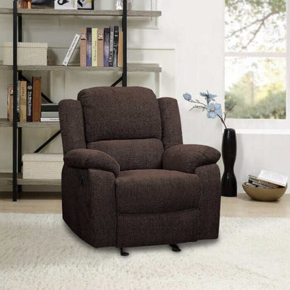ACME Madden Brown Chenille Glider Motion Recliner 55447