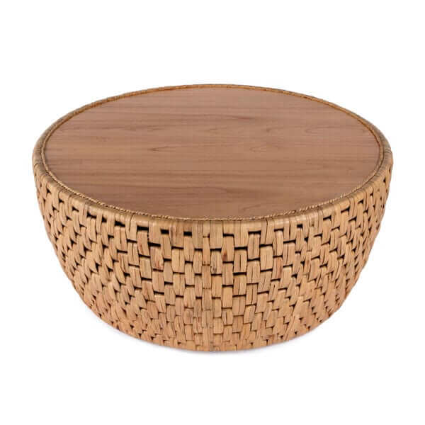 Butler Specialty Captiva Round Natural Rattan Drum Coffee Table 5695404