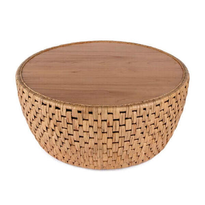 Butler Specialty Captiva Round Natural Rattan Drum Coffee Table 5695404