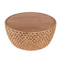 Butler Specialty Captiva Round Natural Rattan Drum Coffee Table 5695404