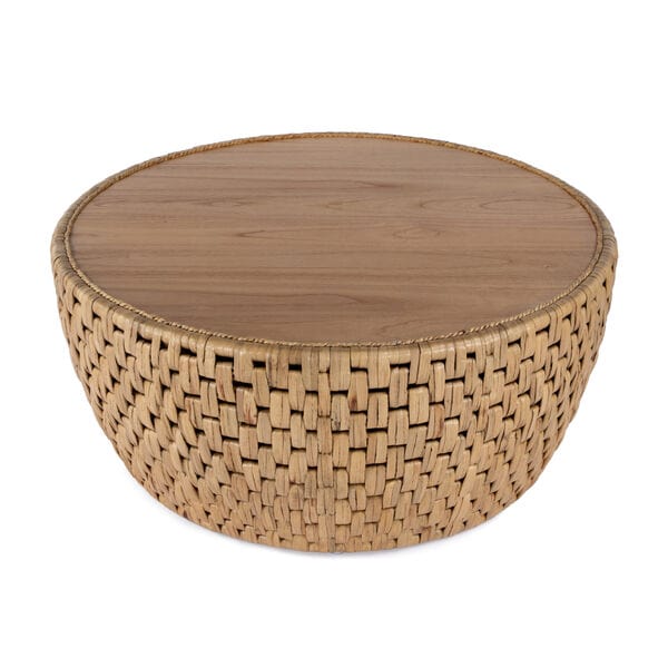 Butler Specialty Captiva Round Natural Rattan Drum Coffee Table 5695404