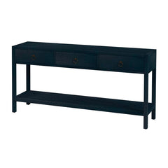 Butler Specialty Lark Navy Blue Rec Wood 3 Drawer Console Table 5701291