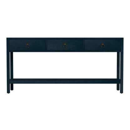 Butler Specialty Lark Navy Blue Rec Wood 3 Drawer Console Table 5701291