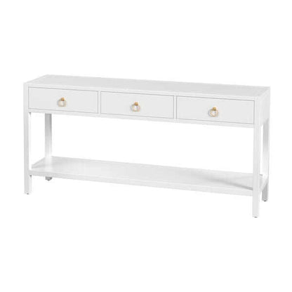 Butler Specialty White Lark 65" Rectangular 3 Drawer Console Table 5701304