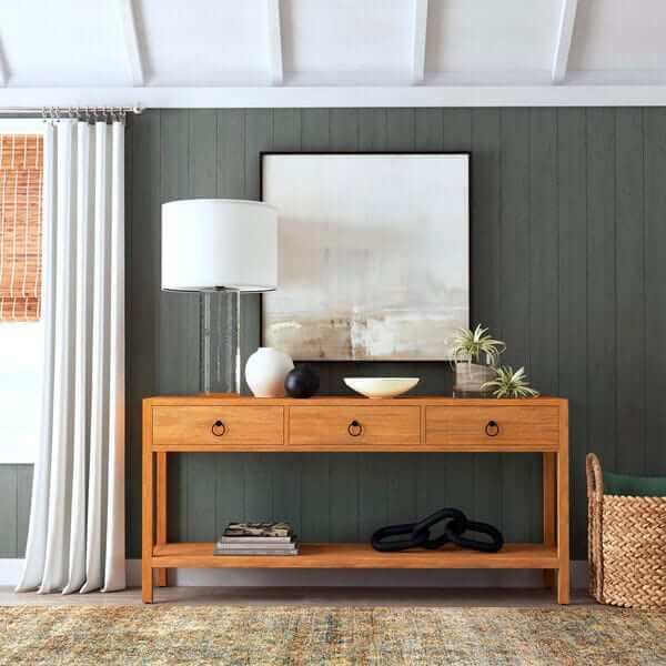 Butler Specialty Lark Light Brown 3 Drawer Console Table 5701312