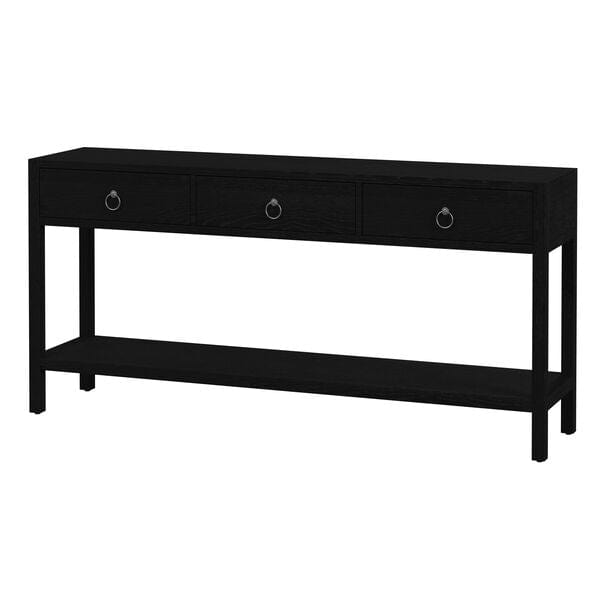 Butler Specialty Lark BLK 3 Drawer Console Table w/ Lower Shelf 5701432