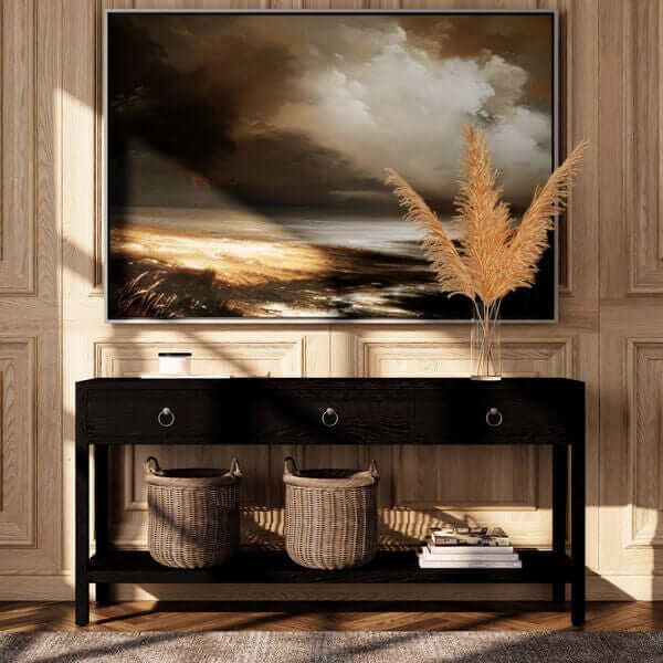 Butler Specialty Lark BLK 3 Drawer Console Table w/ Lower Shelf 5701432