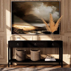 Butler Specialty Lark BLK 3 Drawer Console Table w/ Lower Shelf 5701432