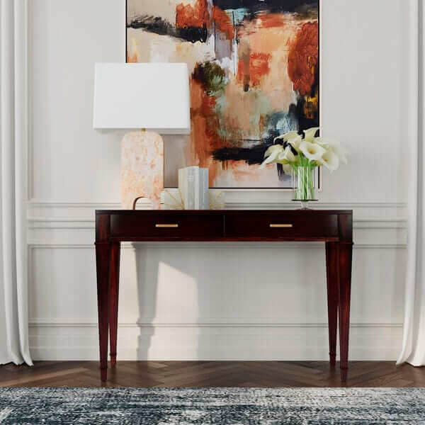 Butler Specialty Kai Dark Brn 2 Drawer Wood Console Table 5714024
