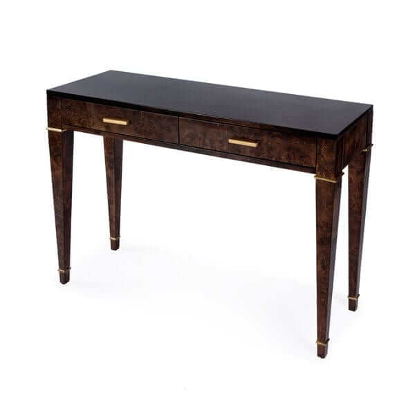 Butler Specialty Kai Dark Brown 2 Drawer 45" Burl Wood Console Table 5714446