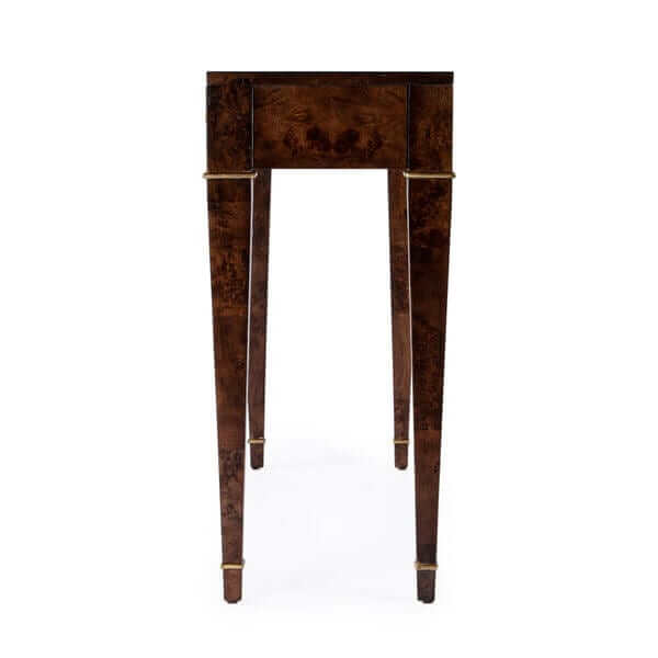 Butler Specialty Kai Dark Brown 2 Drawer 45" Burl Wood Console Table 5714446