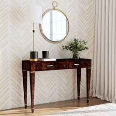 Butler Specialty Kai Dark Brown 2 Drawer 45" Burl Wood Console Table 5714446