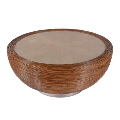 Butler Specialty Brown Harding Rattan Drum Coffee Table 5774070