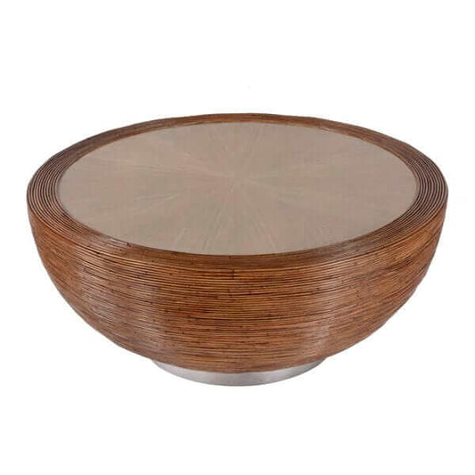 Butler Specialty Brown Harding Rattan Drum Coffee Table 5774070