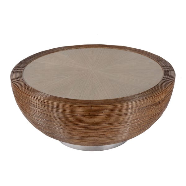 Butler Specialty Brown Harding Rattan Drum Coffee Table 5774070