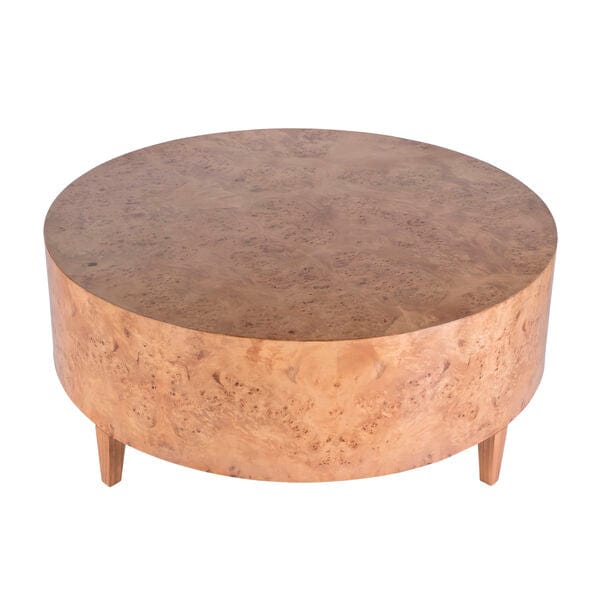 Butler Specialty Billie Round Medium Brown Burl Coffee Table 5790442