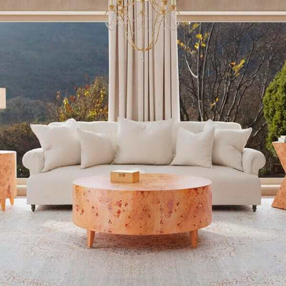 Butler Specialty Billie Round Medium Brown Burl Coffee Table 5790442
