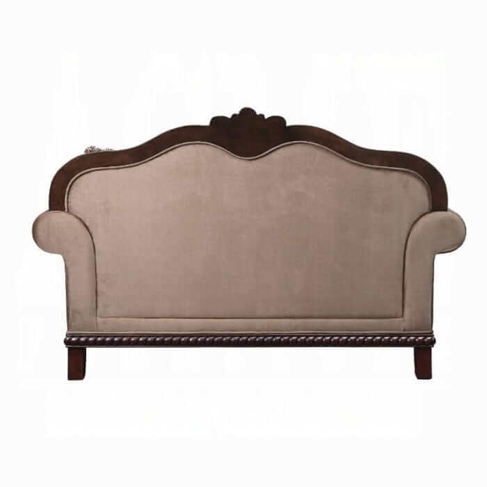 ACME Chateau De Ville Fabric & Espresso Loveseat w/3 Pillows 58266