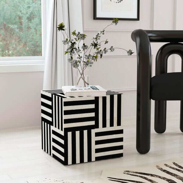 Butler Specialty Zuri Black & White Bone In-Lay Bunching Table 5837318
