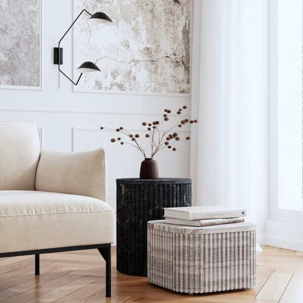 Butler Specialty Sylvester Gray & White Low Bunching Table 5873455