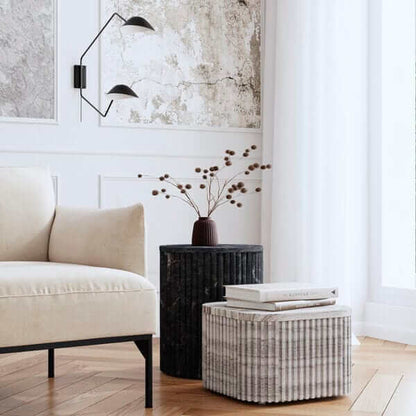 Butler Specialty Sylvester Gray & White Low Bunching Table 5873455