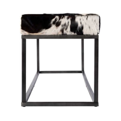 Butler Specialty Stinson Black & White Leather & Iron Accent Bench 5974373