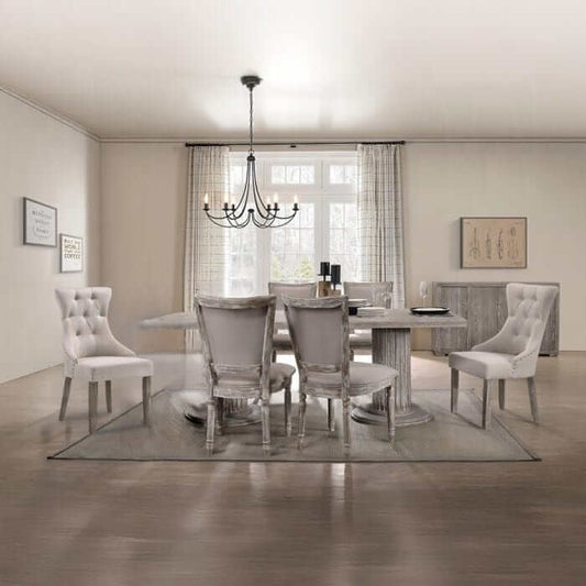 ACME Gabrian Two Tone Reclaimed Wood 7PC Dining Set 60170-7PC