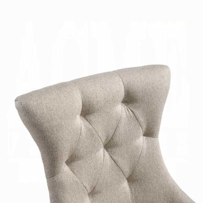 ACME Gabrian Two-tone Beige Fabric Reclaimed Gray Set-2 Side Chair 60173