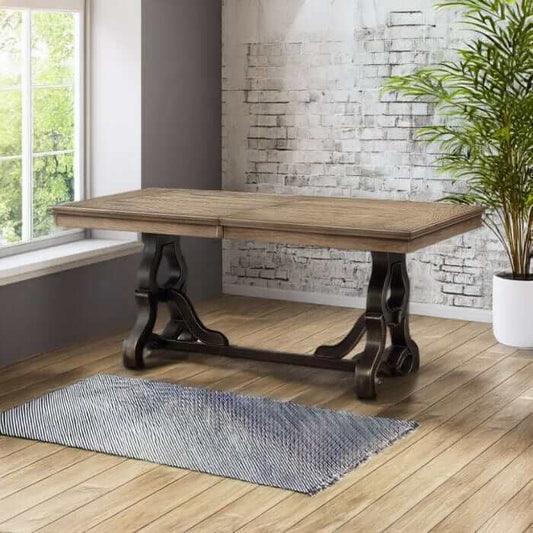 ACME Nathaniel Extendable Maple Dining Table 62330