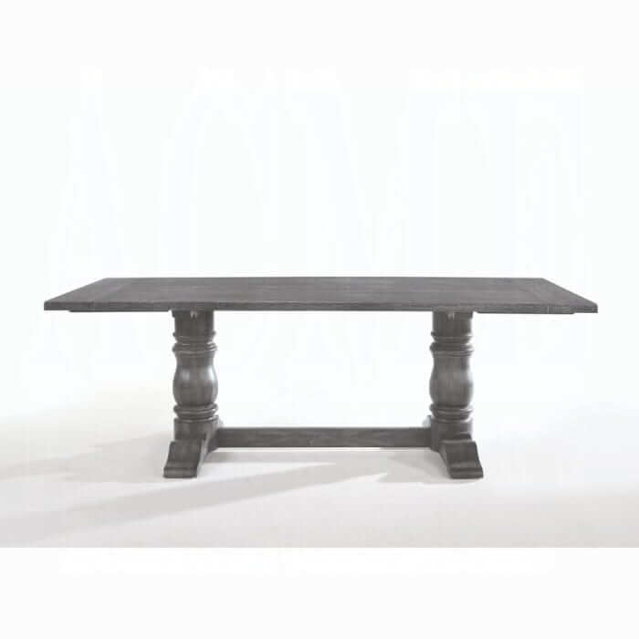 ACME Leventis Weathered Gray Dining Table 66180
