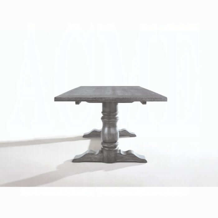 ACME Leventis Weathered Gray Dining Table 66180