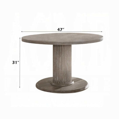 ACME Gabrian Reclaimed Gray Dining Table 71725
