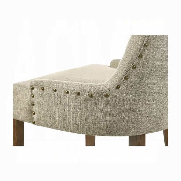 ACME Yotam Beige Fabric & Salvaged Oak Finish Side Chair 77162