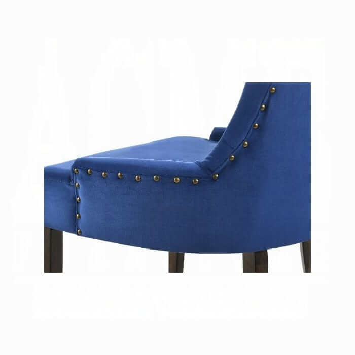 ACME Farren Blue Velvet & Espresso Set of 2 Side Chair 77165