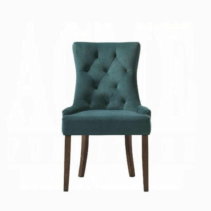 ACME Farren Green Velvet & Espresso Set of 2 Side Chair 77166