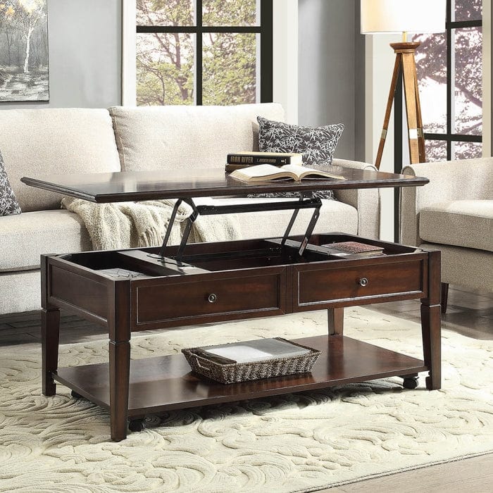 ACME Malachi Walnut Coffee Table w/Lift Top 80254