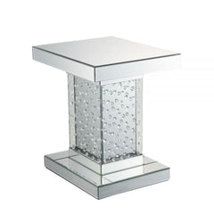 ACME Nysa Mirrored & Faux Crystals End Table 80284