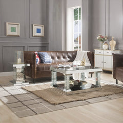 ACME Mirrored & Faux Crystals Nysa Coffee Table 80285